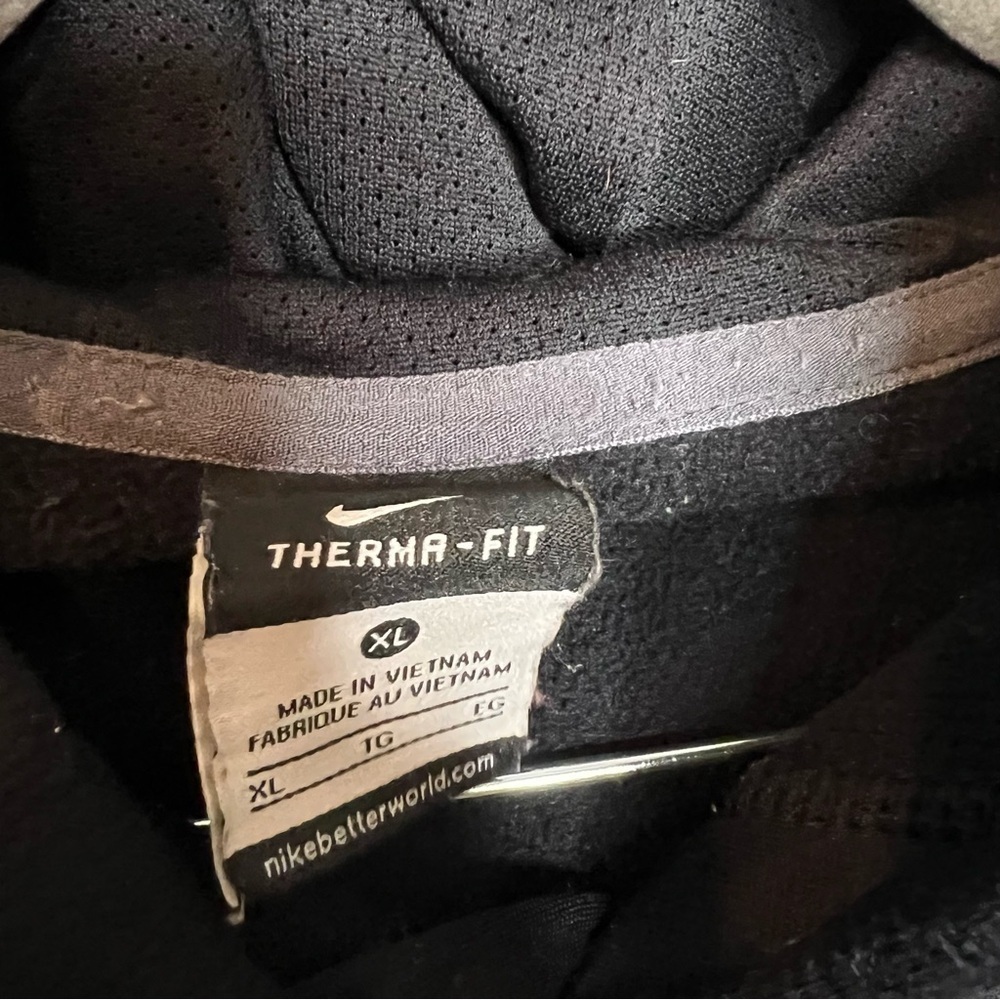 Nike Therma Fit NFL Pittsburgh Steelers Black Hooded Sweatshirt Hoodie XL GUC - Picture 4 of 6